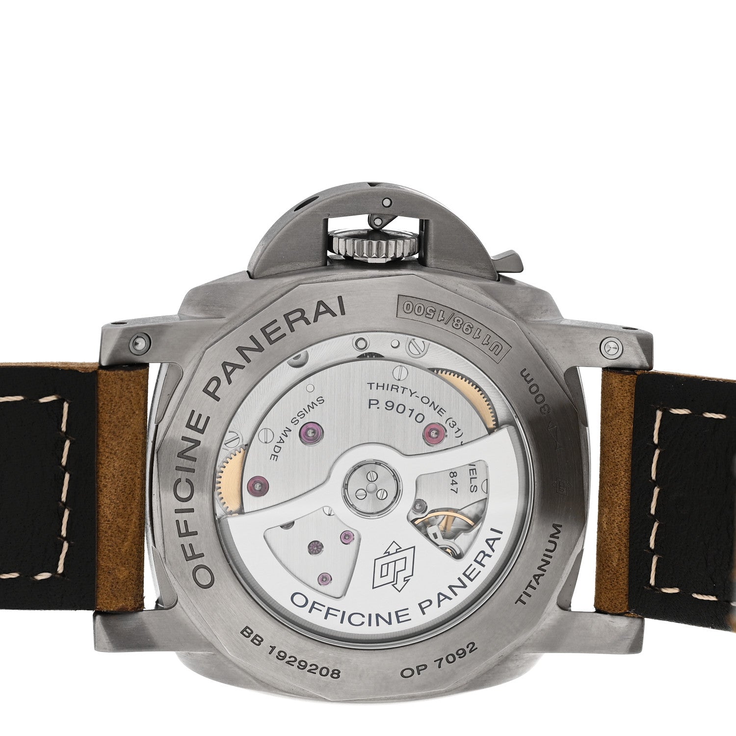 Panerai Titanium Calfskin 44mm Luminor Marina 1950 3 Days Automatic Watch Black PAM01351 4 of 5