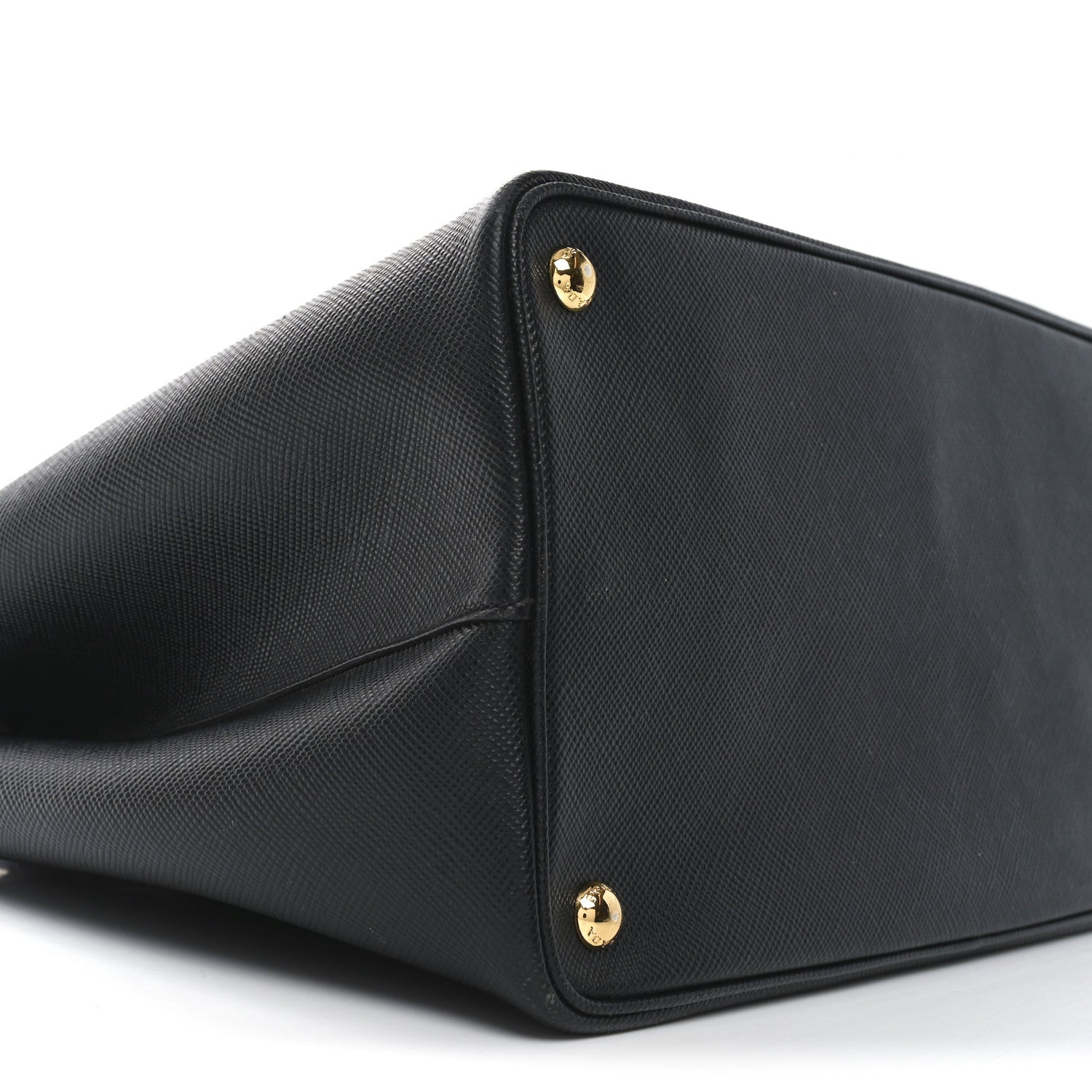 Prada Saffiano Cuir Large Double Bag Black Fuoco 8 of 9