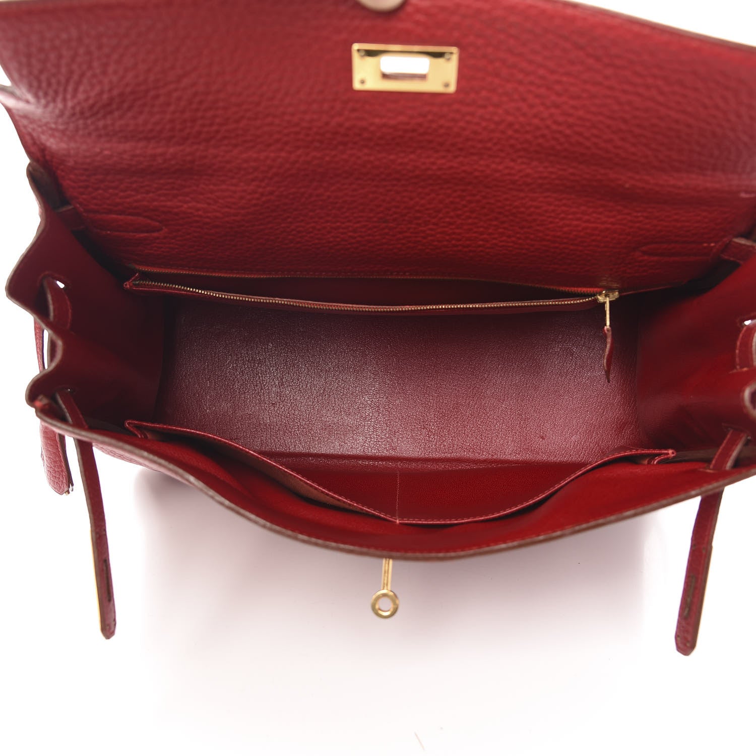 Hermes Fjord Kelly Retourne 35 Rouge Vif 5 of 17