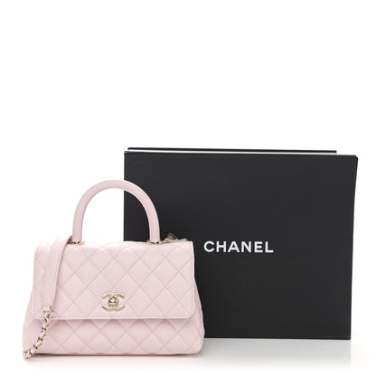 Chanel Caviar Quilted Mini Coco Handle Flap Light Pink 11 of 11