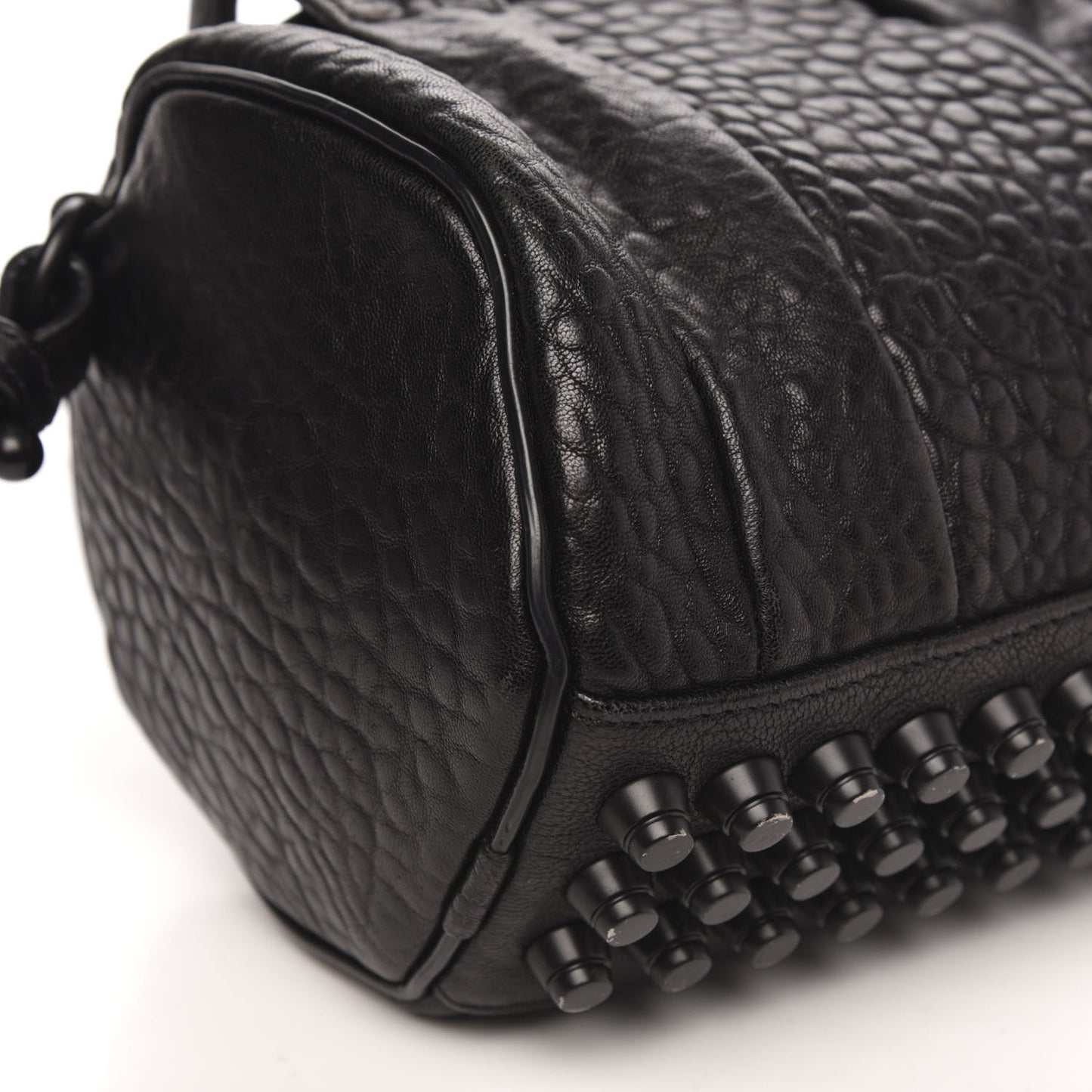 Pebbled Lambskin Mini Rockie Black Matte Black Hardware