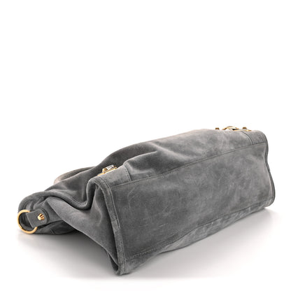 Balenciaga Suede Gold Metallic Edge Hardware City Gris Plomb 4 of 14