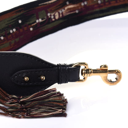 Christian Dior Canvas Studded Bohemian-Inspired Shoulder Strap Black 5 of 8