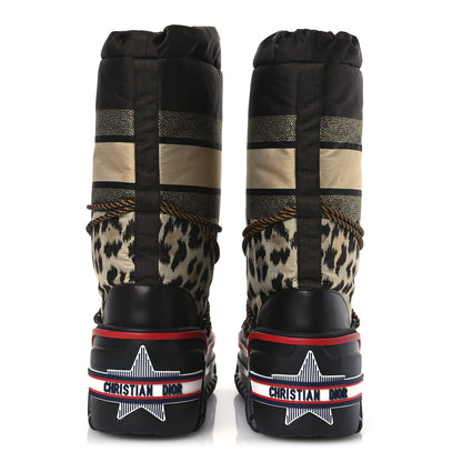 Christian Dior Oblique Leopard Nylon DiorAlps Boot 41 - 42 Beige 6 of 11