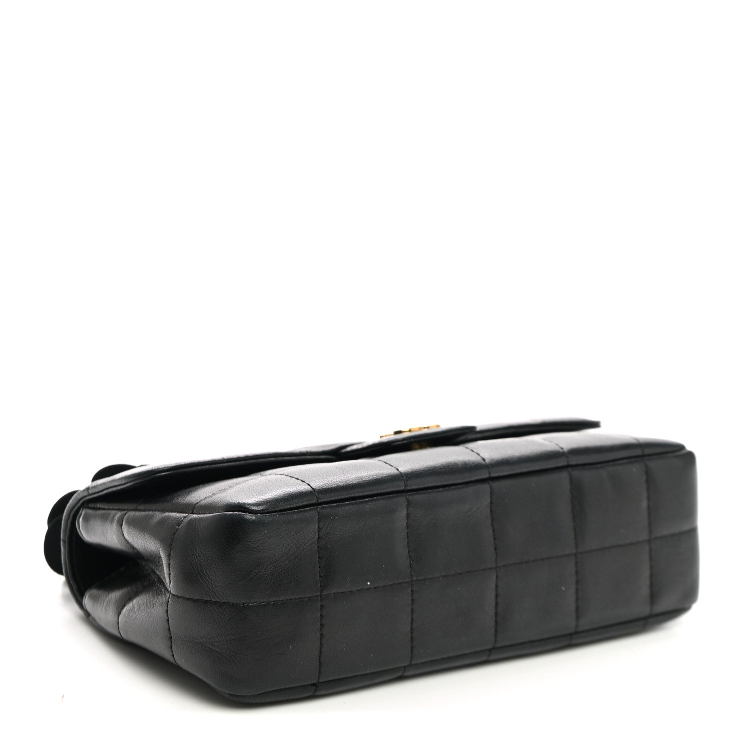 Chanel Lambskin Quilted Mini Chocolate Bar Camellia Flap Black 4 of 9