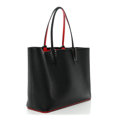 Christian Louboutin Calfskin Spikes East West Cabata Tote Black 4 of 12
