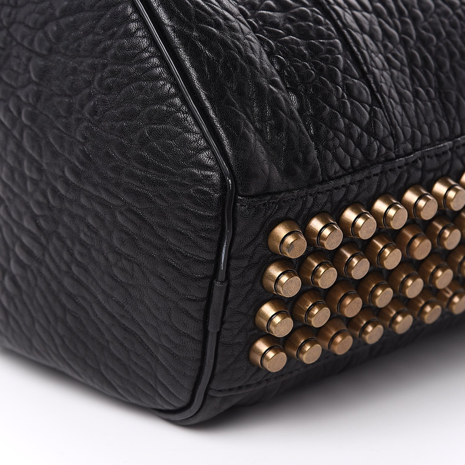 Alexander Wang Pebbled Lambskin Rockie Black Antique Brass Hardware 7 of 9