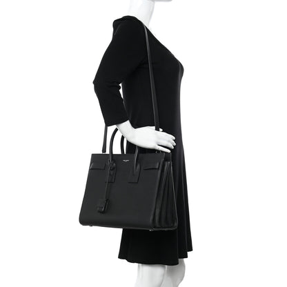 Saint Laurent Grained Calfskin Small Sac De Jour Black 2 of 14