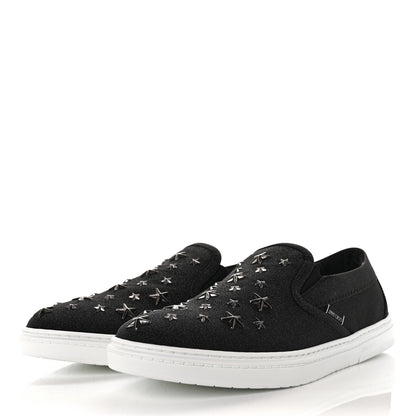 Jimmy Choo Fine Glitter Suede Mens Grove Sneakers 41.5 Black 3 of 8