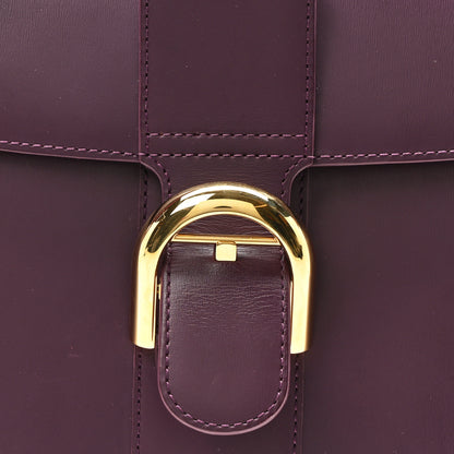 Delvaux Box Calfskin MM Brillant Satchel Deep Purple Pink 7 of 9