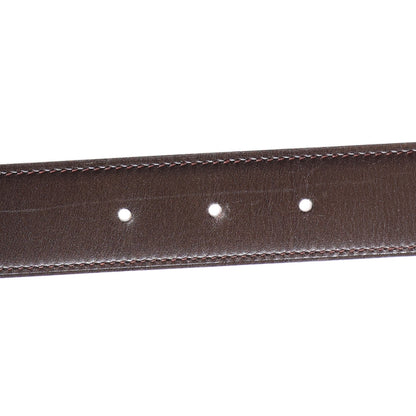 Hermes Box Togo 32mm Enamel Quizz H Belt 80 32 Chocolate Orange 3 of 7