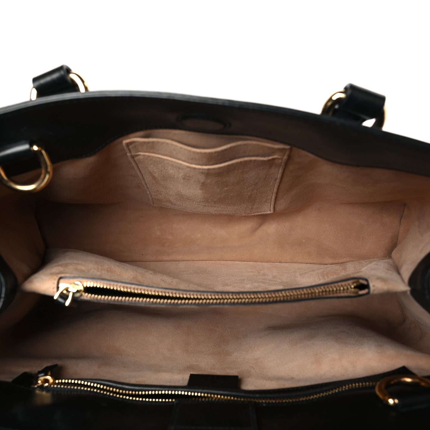 Calfskin Large Sylvie Top Handle Tote Black
