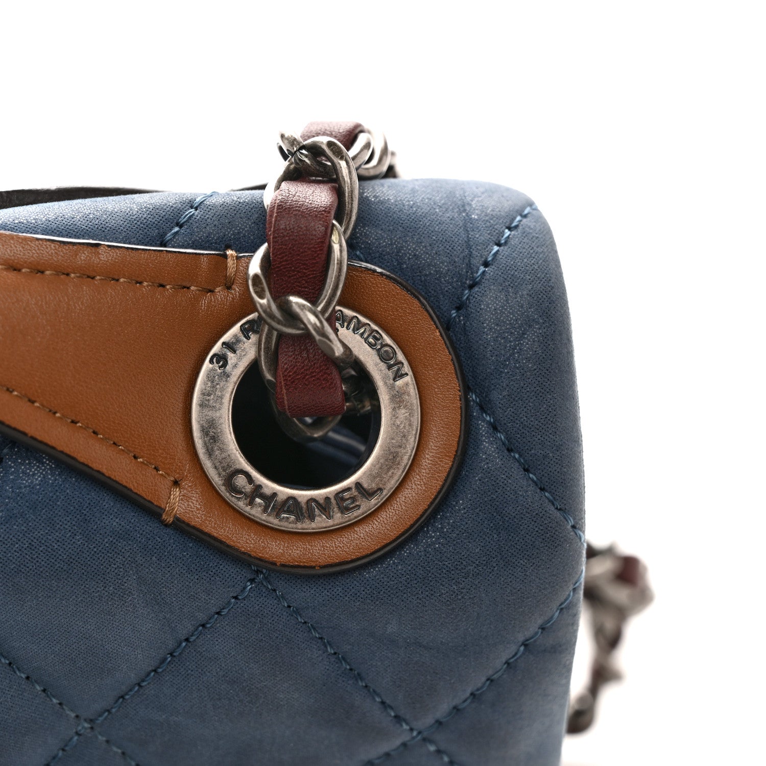 Chanel Iridescent Calfskin Medium In The Mix Flap Blue 11 of 13