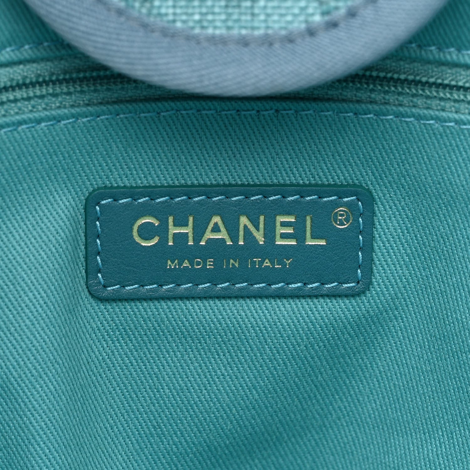 Chanel Mixed Fibers Striped Medium Deauville Tote Blue 6 of 10