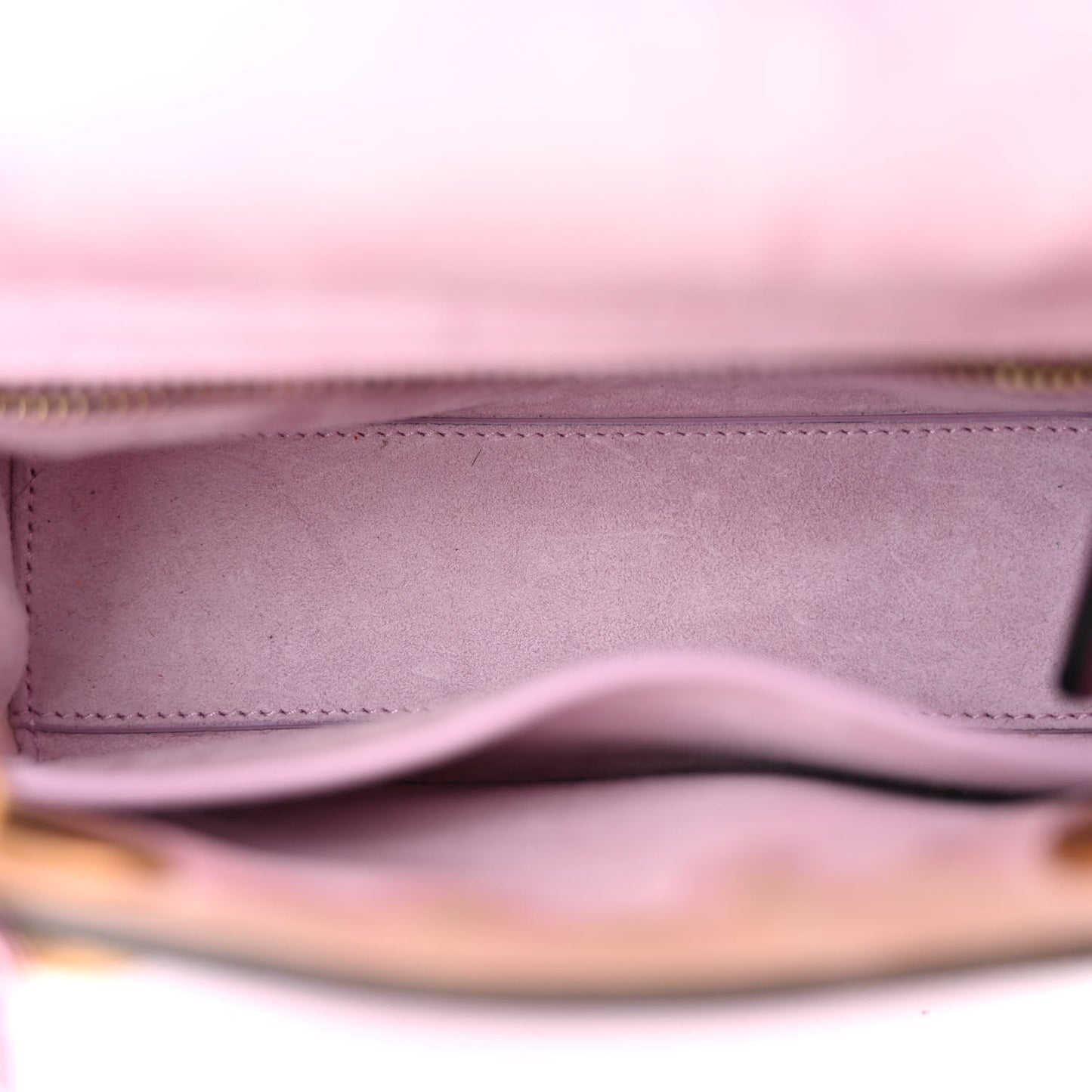 Metallic Glazed Calfskin Mini Lady Dior Pink