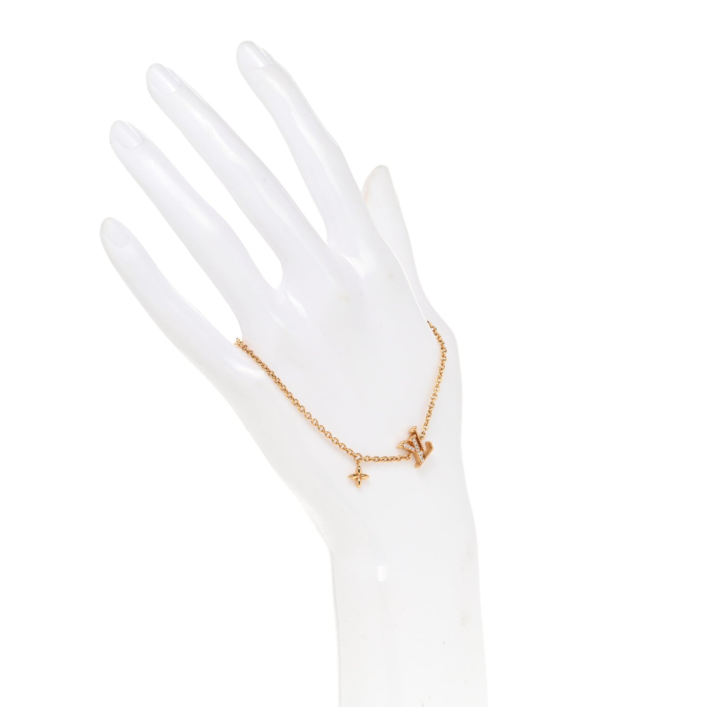 Metal Crystal LV Iconic Bracelet Gold