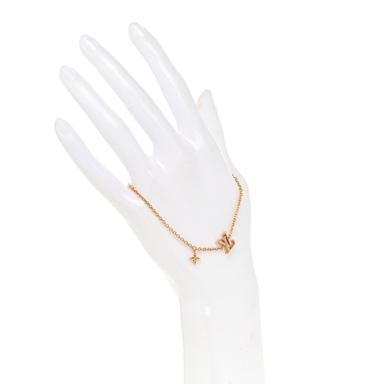 Louis Vuitton Metal Crystal LV Iconic Bracelet Gold 2 of 6