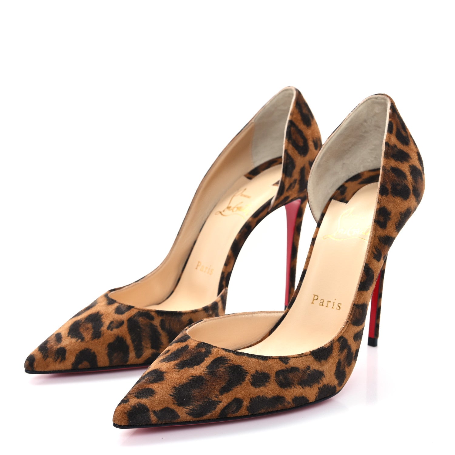 Christian Louboutin Veau Velours Kitty Iriza 100 Pumps 37.5 Leo 4 of 10