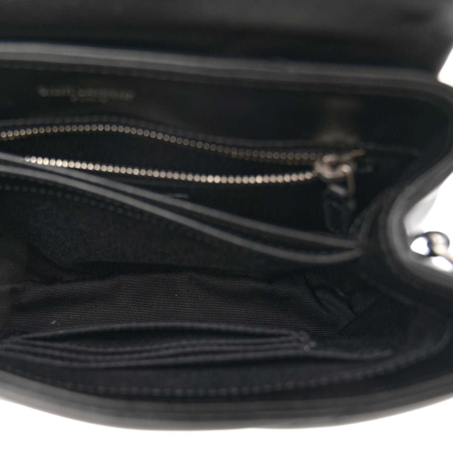 Calfskin Y Quilted Monogram Toy Loulou Crossbody Bag Black