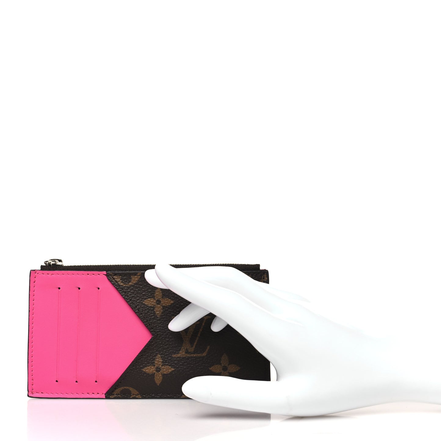 Monogram Calfskin Coin Card Holder Rose