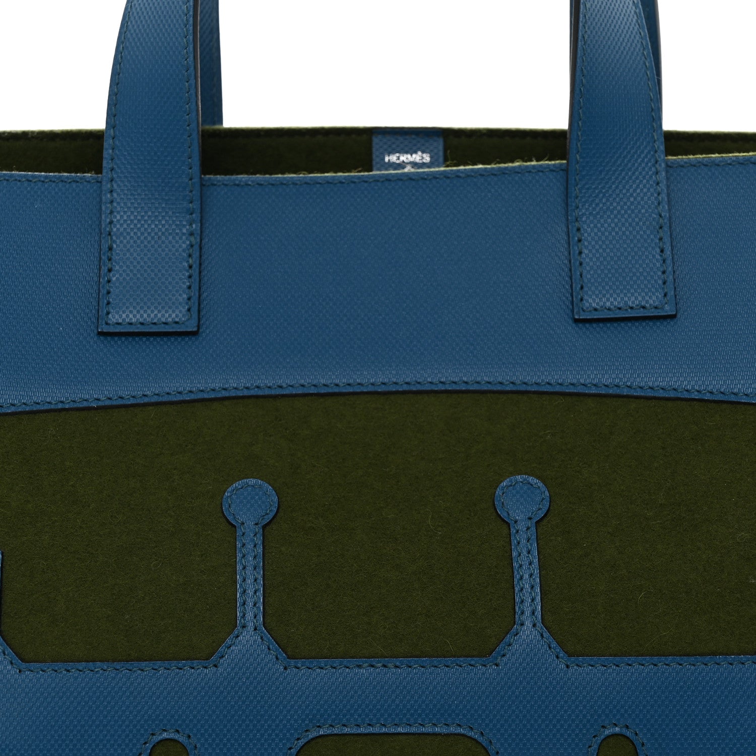 Hermes Epsom Feutre Petit H Decoupe Basse PM Skeleton Tote Bleu de Galice Canopee 7 of 9