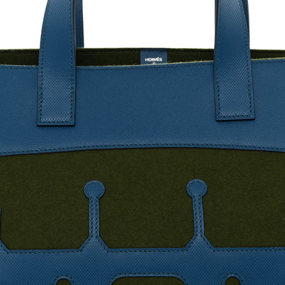 Hermes Epsom Feutre Petit H Decoupe Basse PM Skeleton Tote Bleu de Galice Canopee 7 of 9