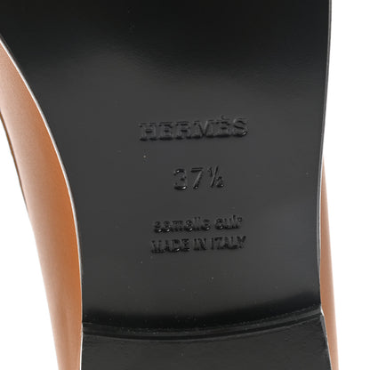 Hermes Calfskin Womens Destin Loafer 37.5 Naturel 6 of 8