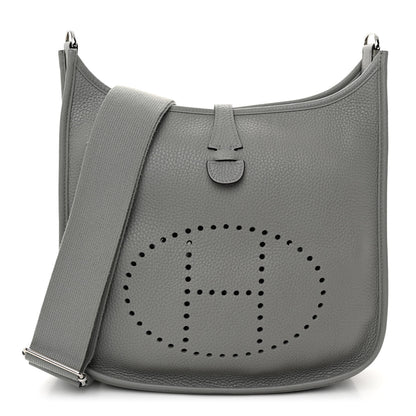 Hermes Taurillon Clemence Evelyne III PM Gris Mouette 1 of 11
