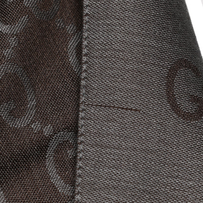 Gucci Wool Silk GG Monogram GGNat Plus Scarf Rope Dark Brown 5 of 5