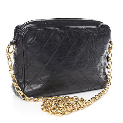 Chanel Lambskin Quilted CC Tassel Camera Case Black 3 of 13