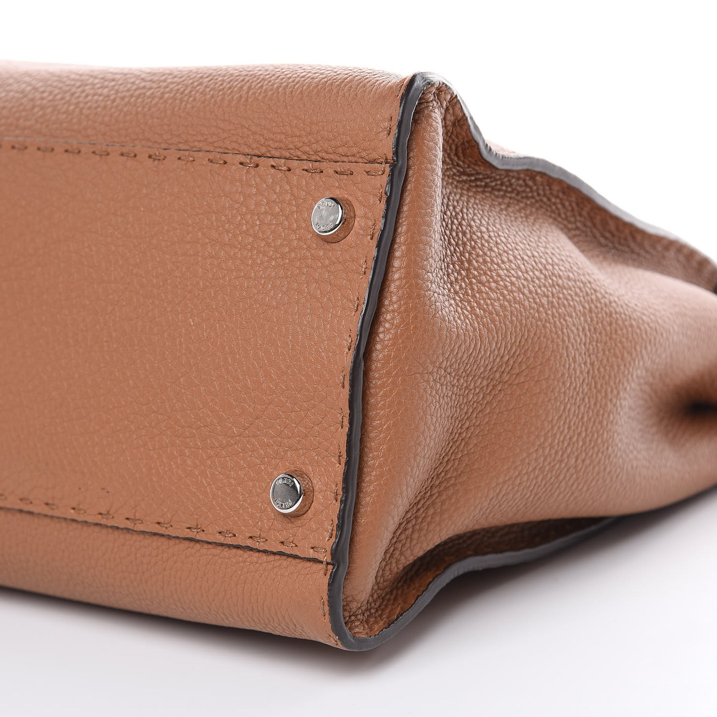 Cuoio Romano Selleria Bi-Color Large Peekaboo Iconic Satchel Mou Deserto