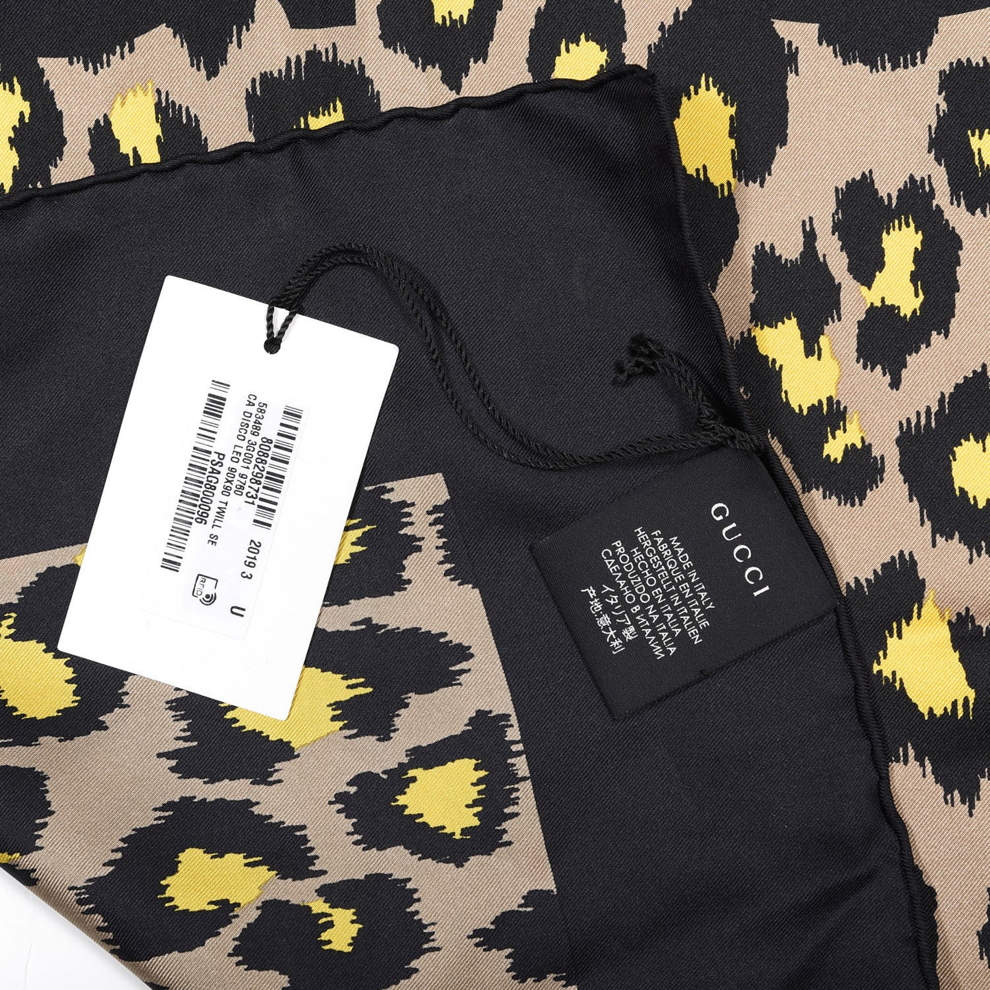 Silk Leopard Print Scarf