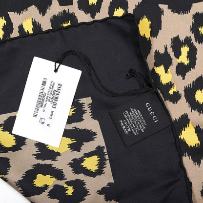 Gucci Silk Leopard Print Scarf 2 of 3