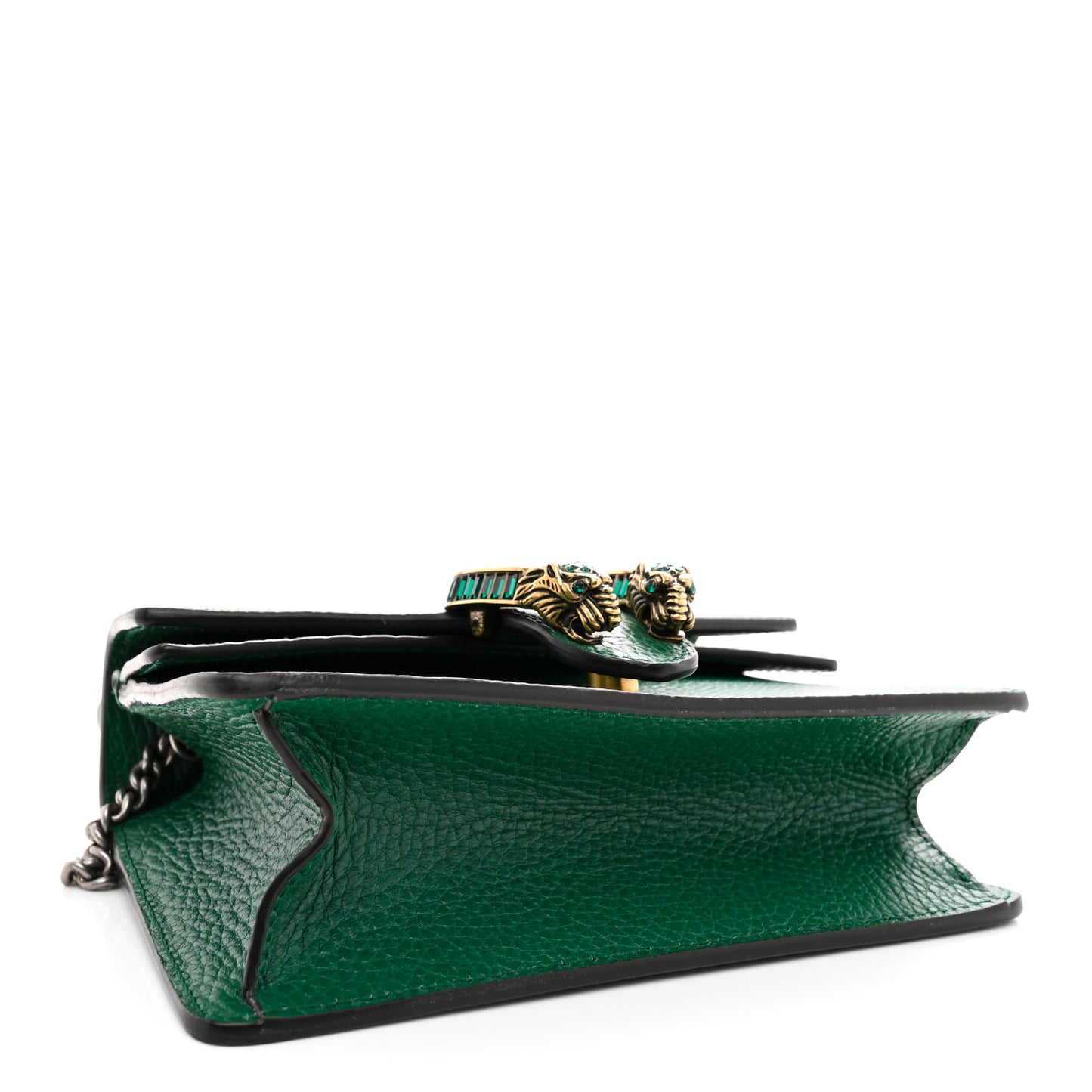 Dollar Calfskin Crystal Mini Dionysus Top Handle Bag Emerald
