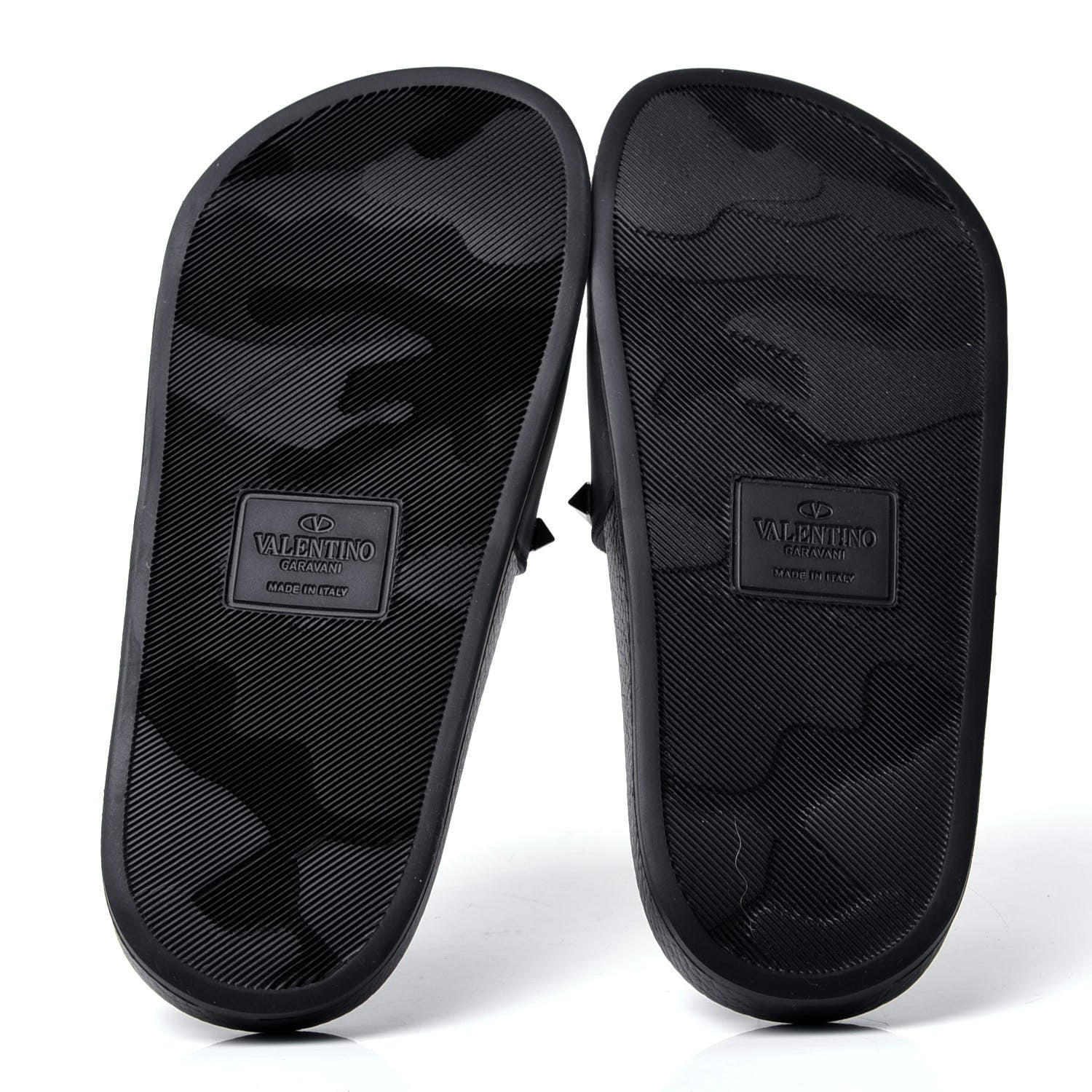 Valentino Garavani Rubber Rockstud Slide Sandals 35 Black 5 of 5