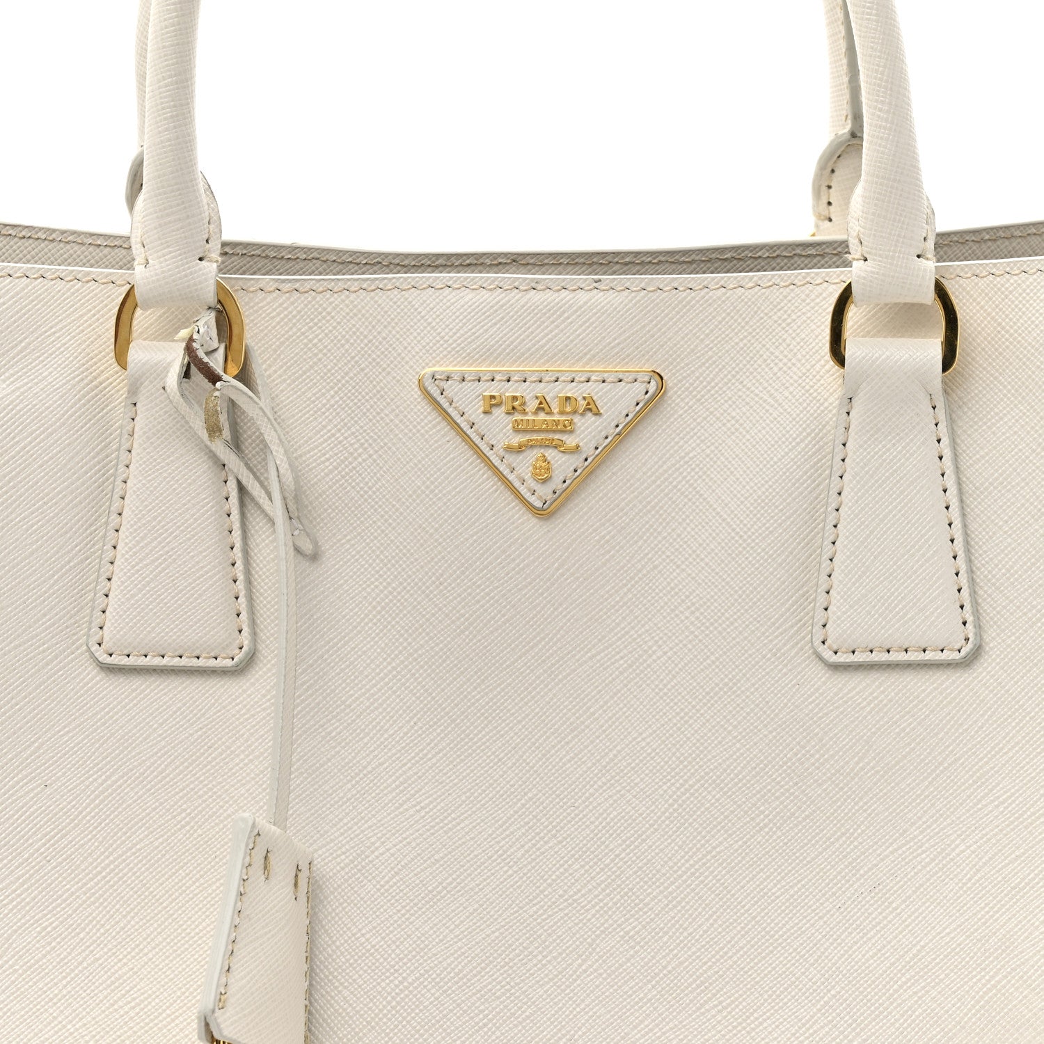 Prada Saffiano Lux Large Galleria Double Zip Tote Talco 7 of 14