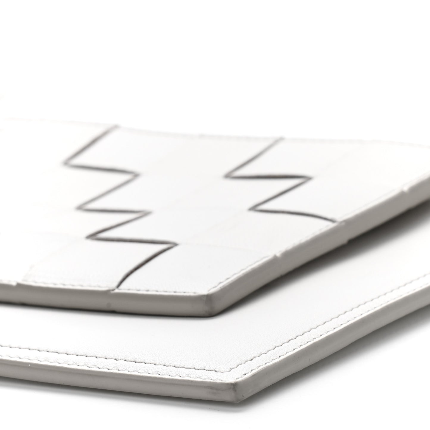 Nappa Maxi Intreccio Small Pouch White