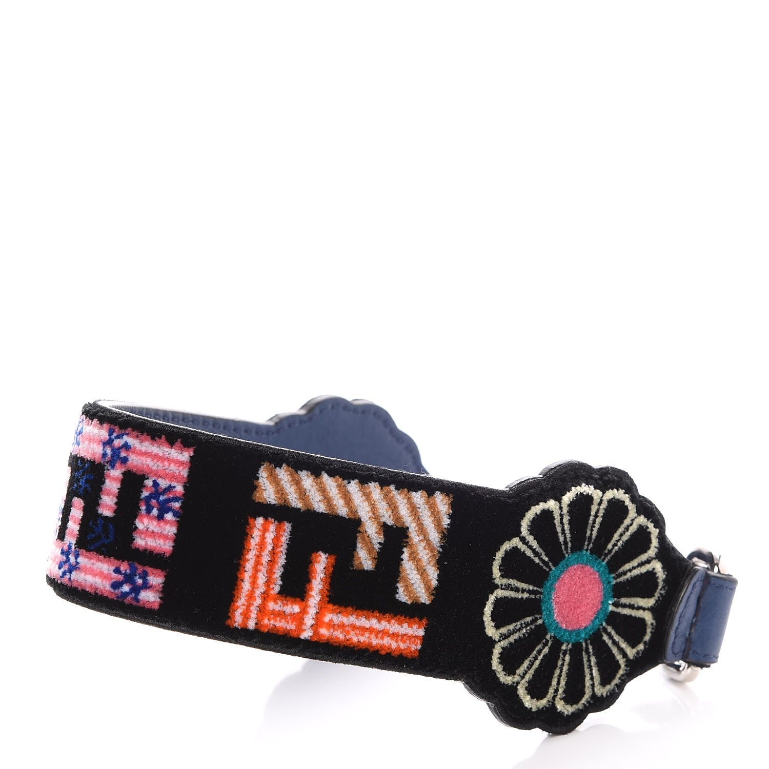 Fendi Velvet Fun Fair Mini Strap You Black Navy Multicolor 3 of 6