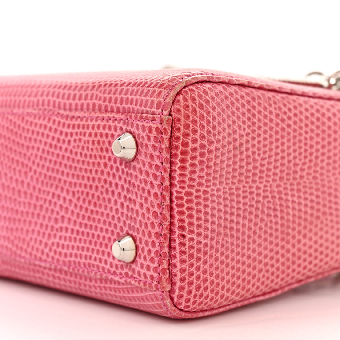 Lizard Swarovski Crystal Mini Lady Dior Pink
