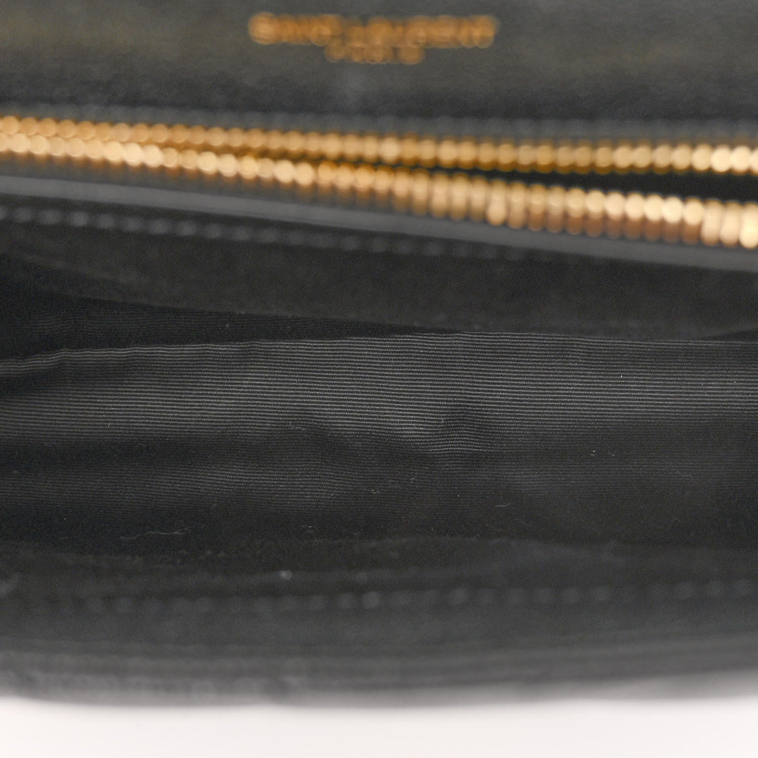 Saint Laurent Sheepskin Matelasse Chevron Monogram Medium College Bag Black 5 of 10
