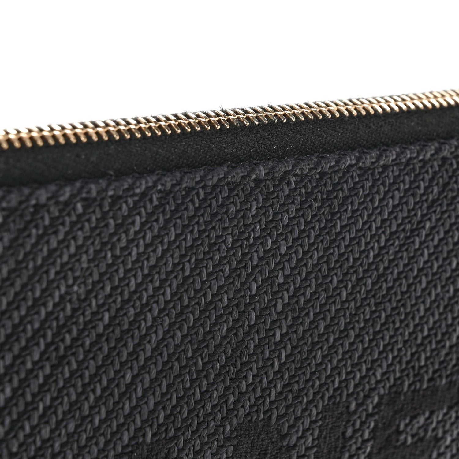 Chanel Lurex Straw Medium Deauville Pouch Dark Blue 8 of 8