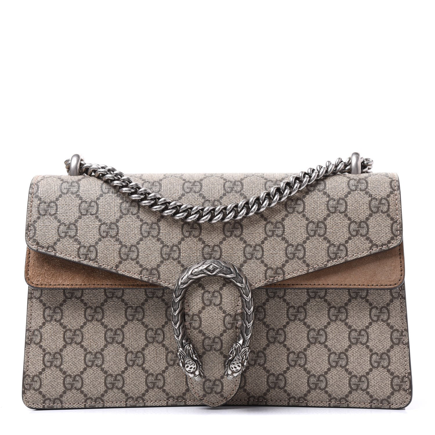 Gucci GG Supreme Monogram Small Dionysus Shoulder Bag Taupe 1 of 9