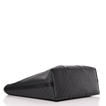Gucci GG Supreme Monogram Tote Black Grey 4 of 15