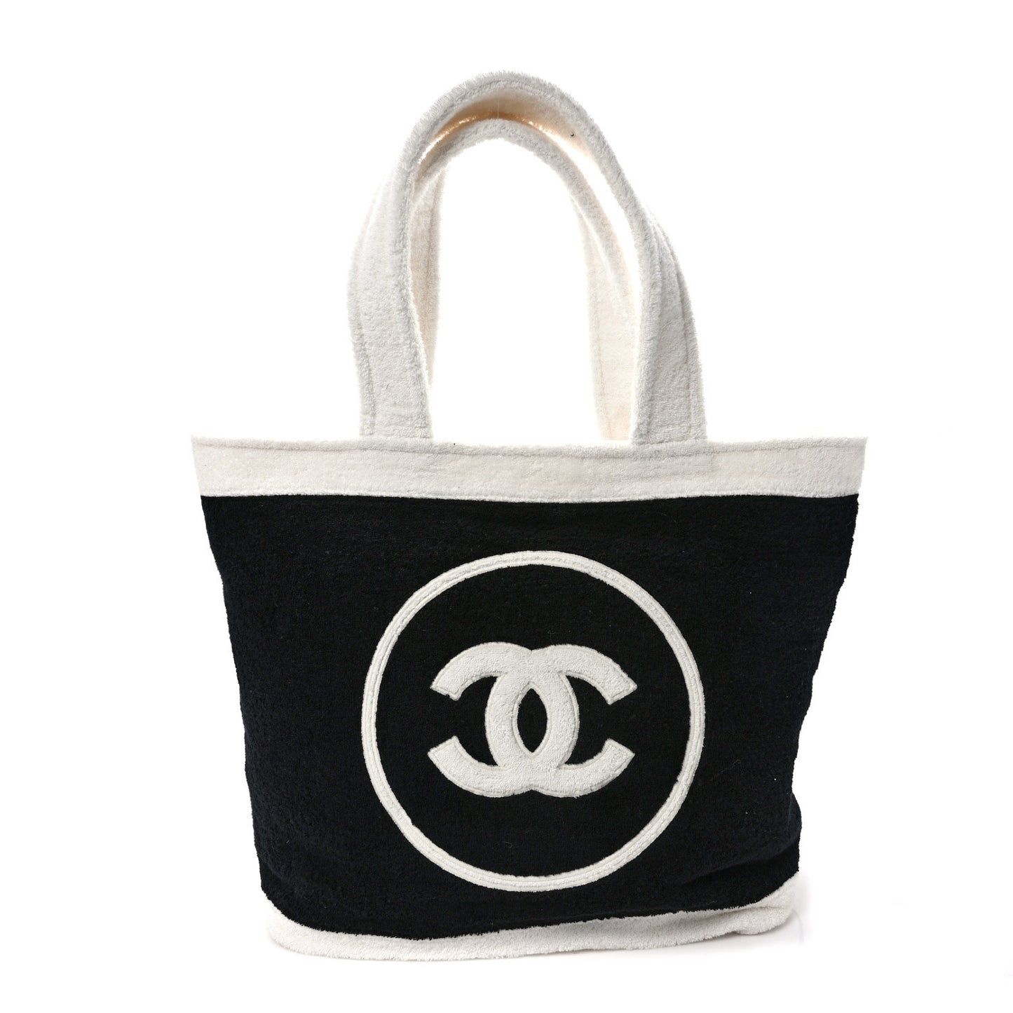 Terry Cotton CC Beach Tote Towel Set Black White