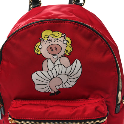 Dolce & Gabbana Nylon Year Of The Pig Backpack Red Multicolor 8 of 10