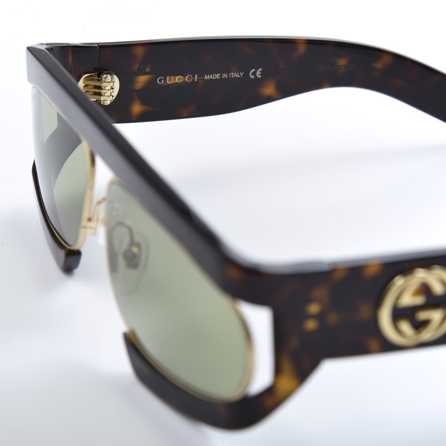 Gucci Oval Sunglasses GG0233S Tortoiseshell Gold 5 of 7