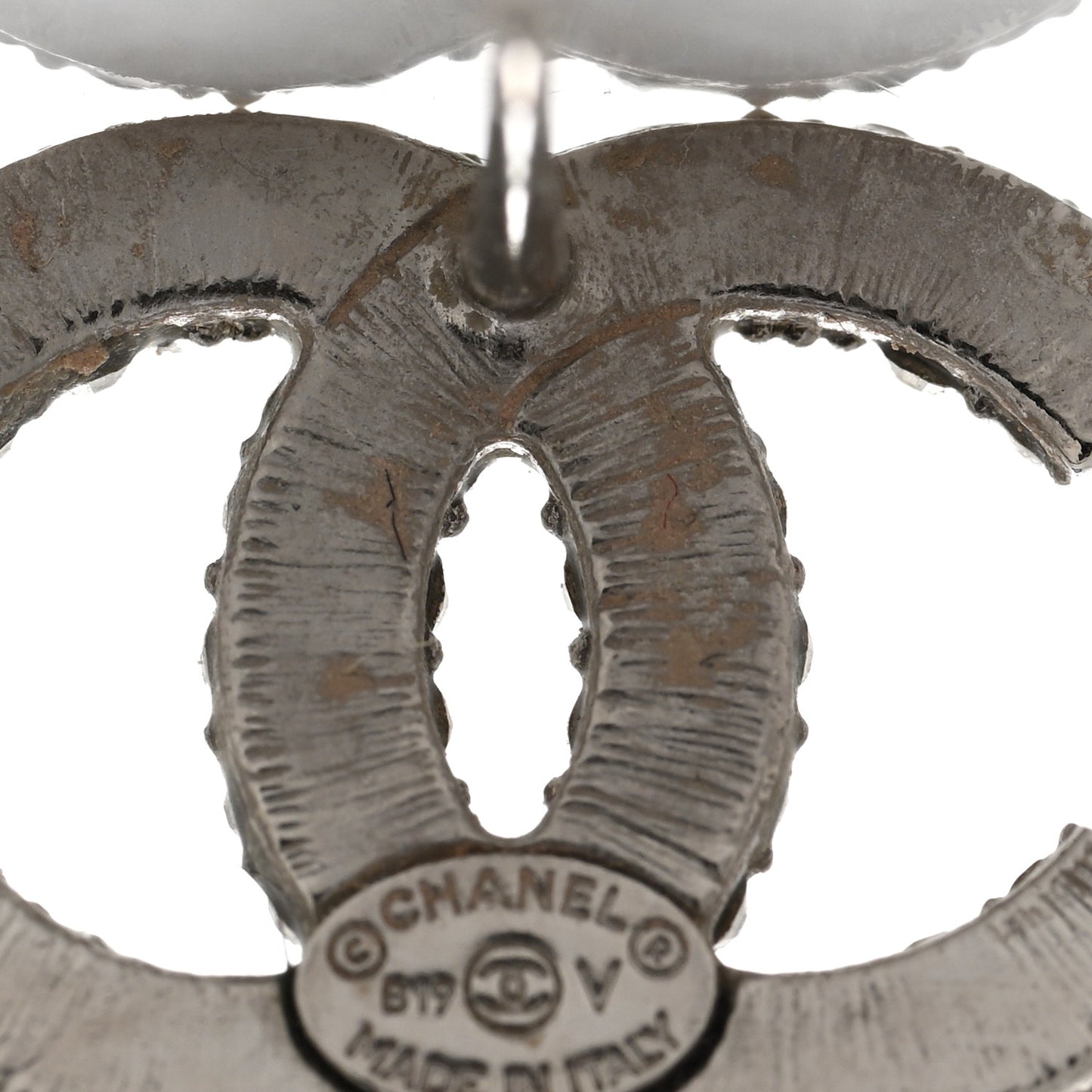 Crystal CC Earrings Silver