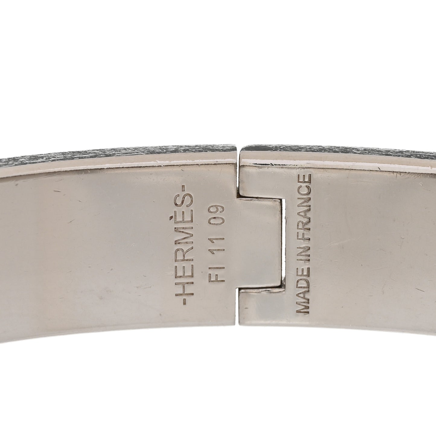 Enamel Narrow Clic Clac H Bracelet PM White