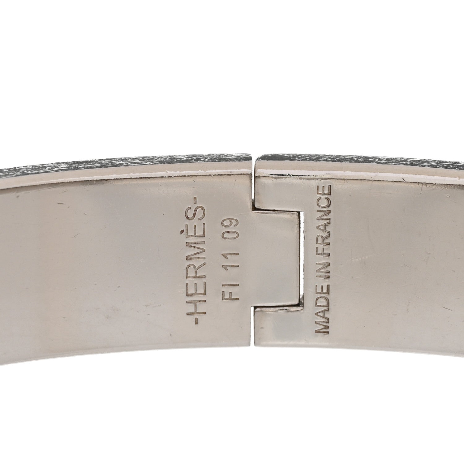 Hermes Enamel Narrow Clic Clac H Bracelet PM White 4 of 9