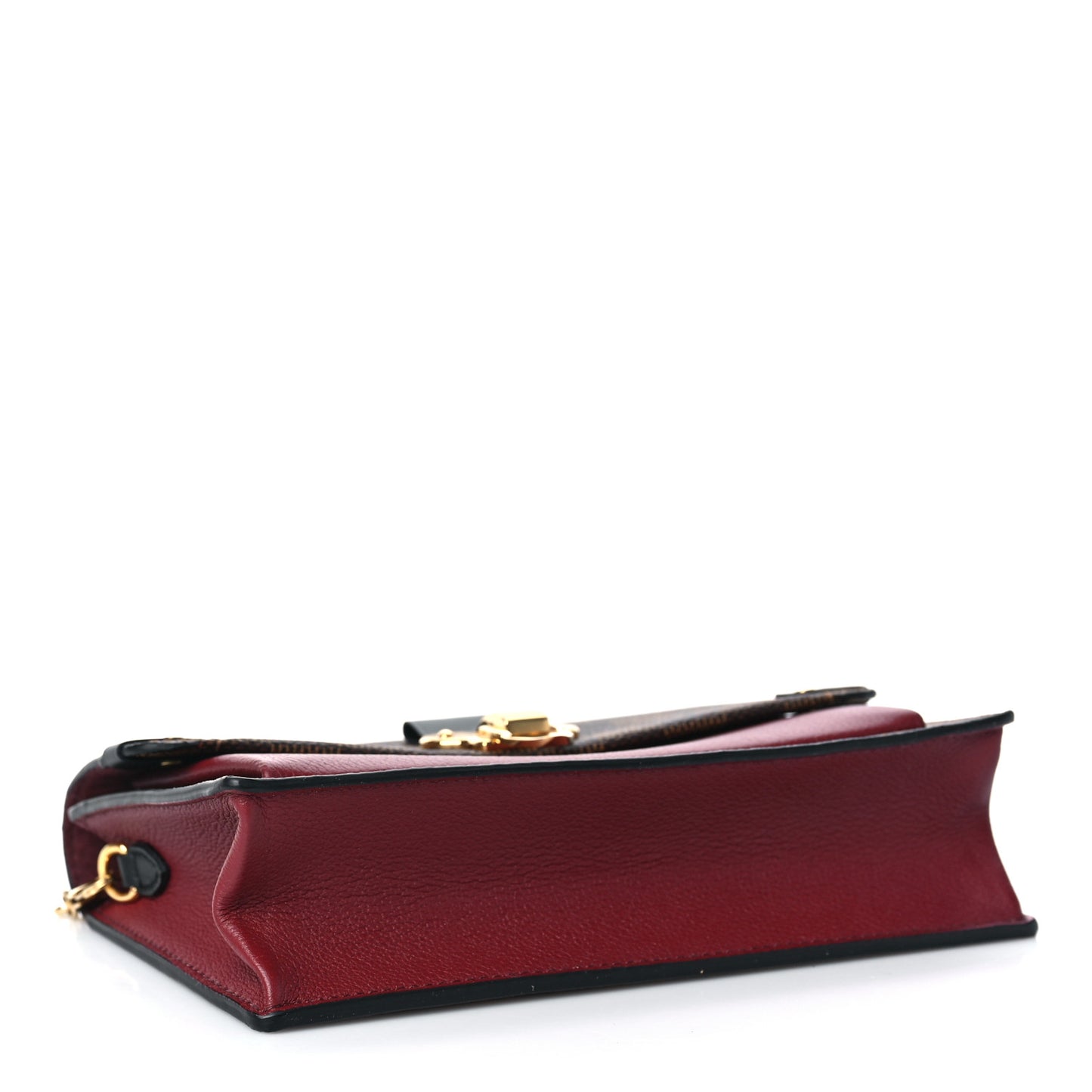 Damier Ebene Vavin Chain Wallet Red